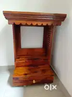 Pure sheesham wood mandir with storage