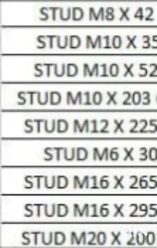 Stainless Steel 304 Grade Studs for Submersible Pumps