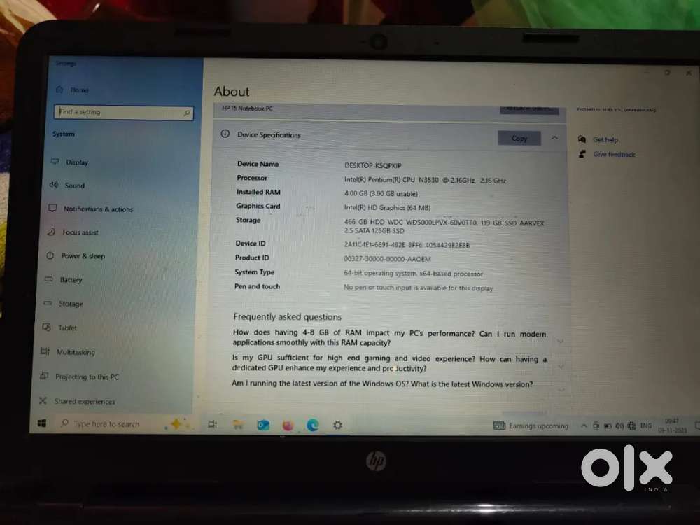 Hp Laptop is for sale