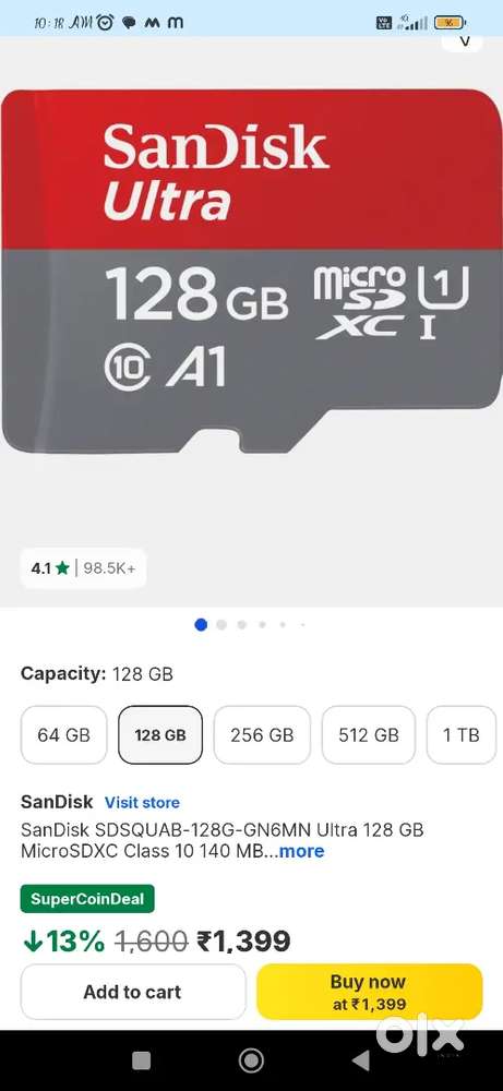 SanDisk 128gb. Memory cards