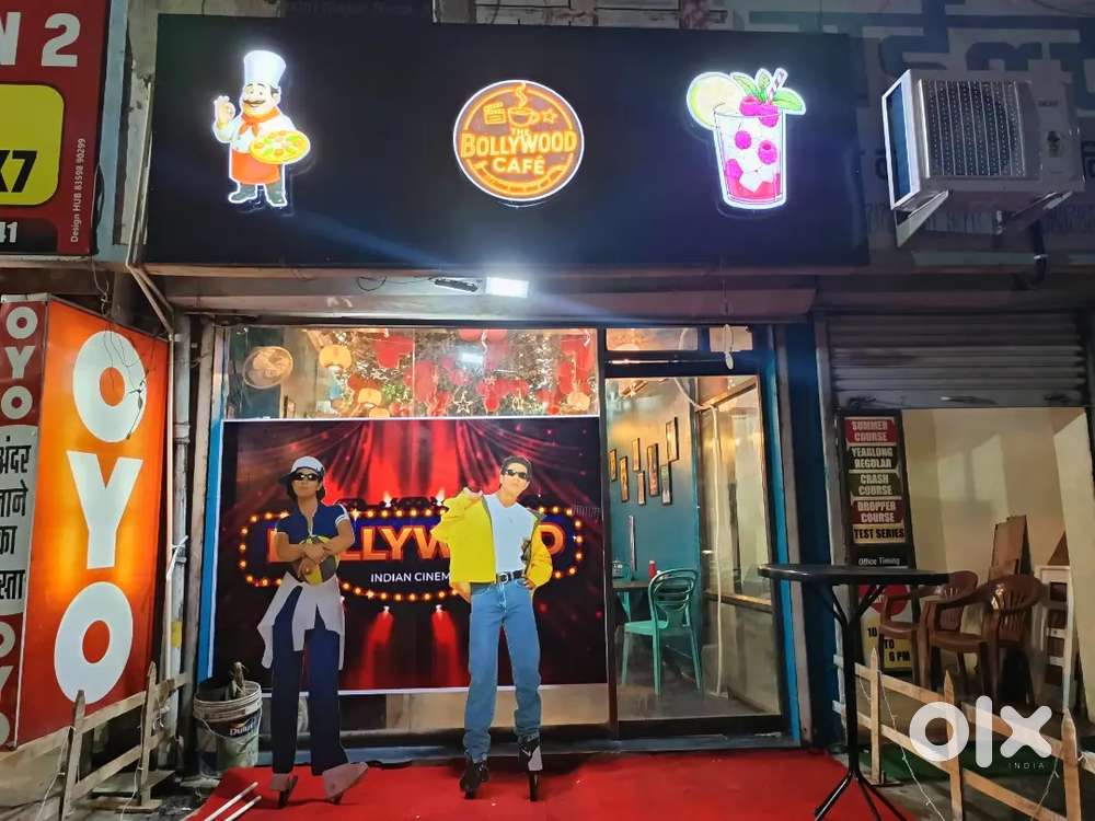 Digital board new cafe name is only there