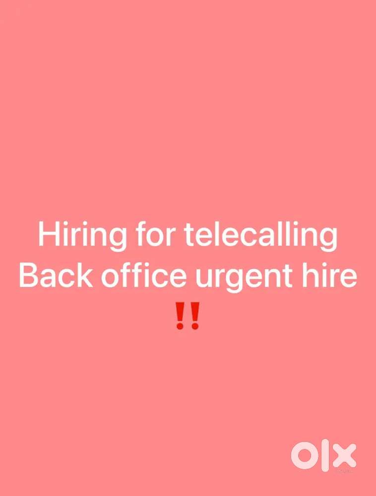 Telecalling &back office only for girls