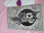 Graphic flower wall board