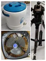 VELBON686 TRIPOD STAND(5999₹)  EXHAUST FAN(800₹) 20 LT MAYUR JUG(700₹)