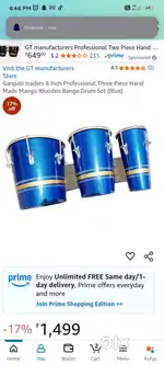 Congo 3 piece drum set