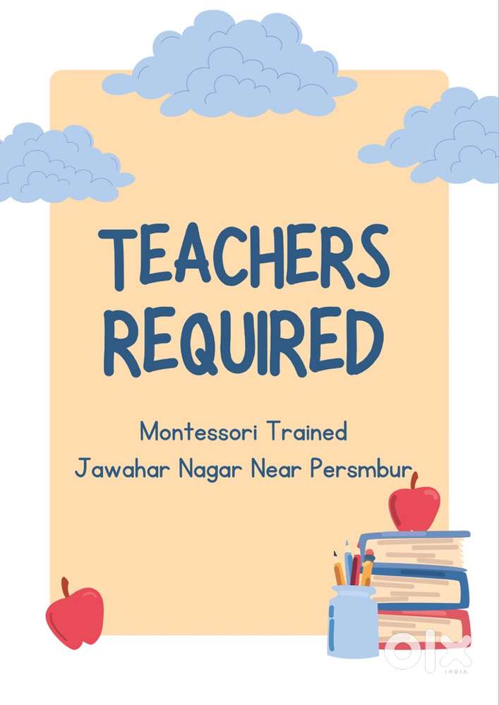 Montessori trained teacher required