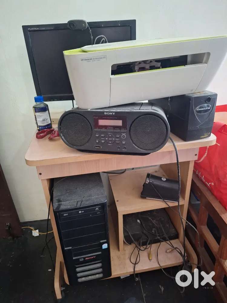 LG computer HP printer Sony music UPS Table computer