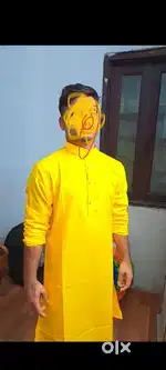 New yellow kurta m size