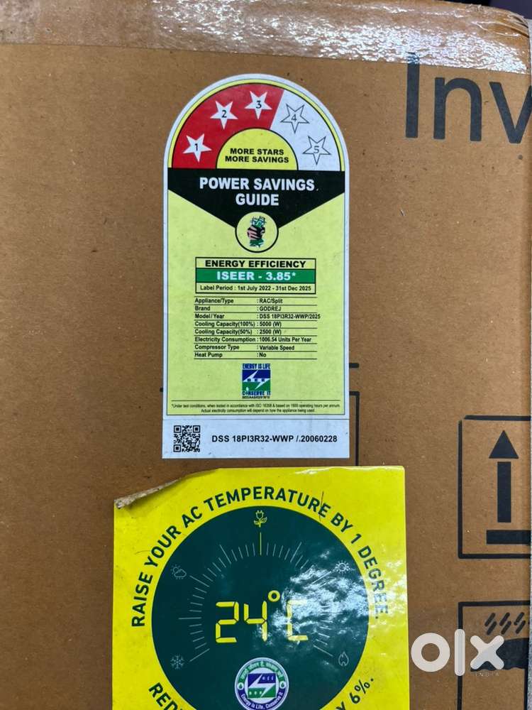 Brand new sealed pack godrej inverter ac 1.5 ton 3 star with invoice