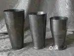 Antique pure bronze solid heavy big lassi glasses 19 cm.