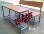 New play school furniture iron frame table with wooden top set rs 1151