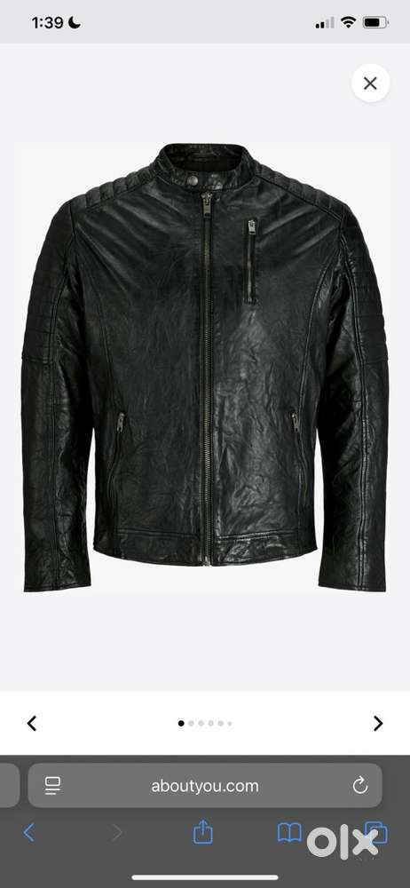 Jack n Jones black leather jacket ( rugged biker classy edition )