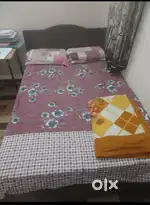 Double bed Mid size with Sleep well mattress, New condition less used.