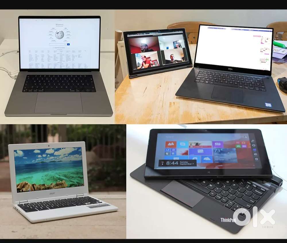 Computer and laptop and mobile