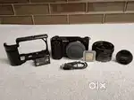 Sony Alpha ZV-E10 4K Camera w/16-50mm Lens+Cage+SD, used