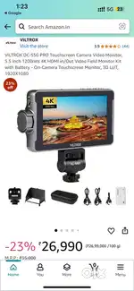 Dc 550 pro dslr monitor sale 15 day old