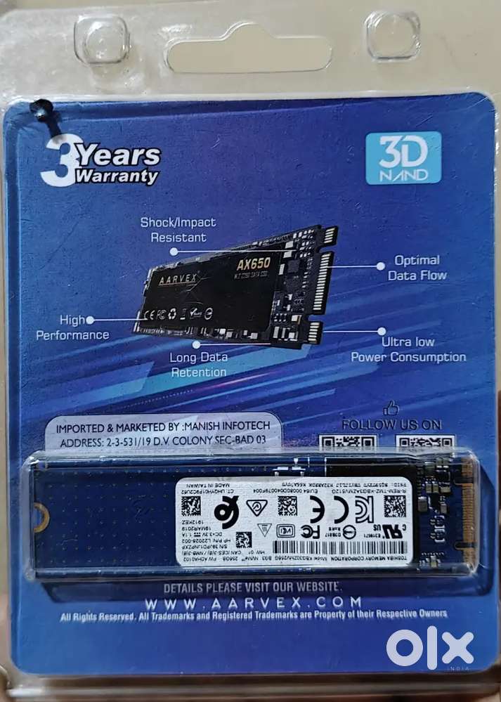 AARVEX 256GB M.2 SATA SSD