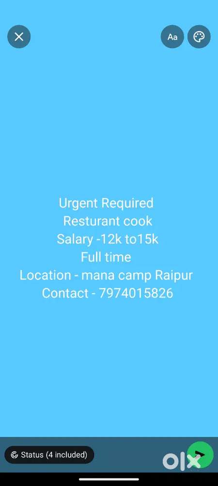 All rounder cook chahiye jo sabhi dishes bna ske