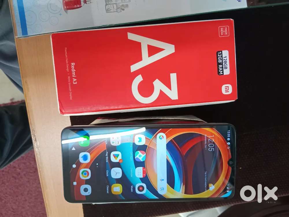 Redmile A3 128 GB Internel memory,12 GB RAM,with warranty,Charger,pin