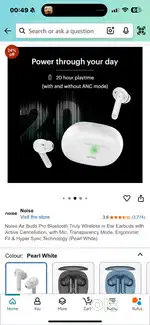 Noise Air Buds Pro Bluetooth Truly Wireless  ONLY 6 momths