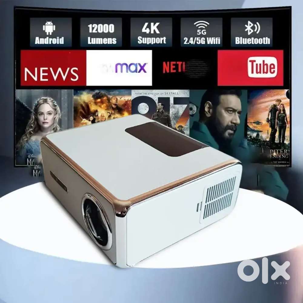Home Cinema Theater and Gaming Smart 4K Led projector Daylight view