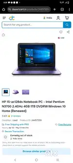 Laptop for sell only for small works not for heavy use