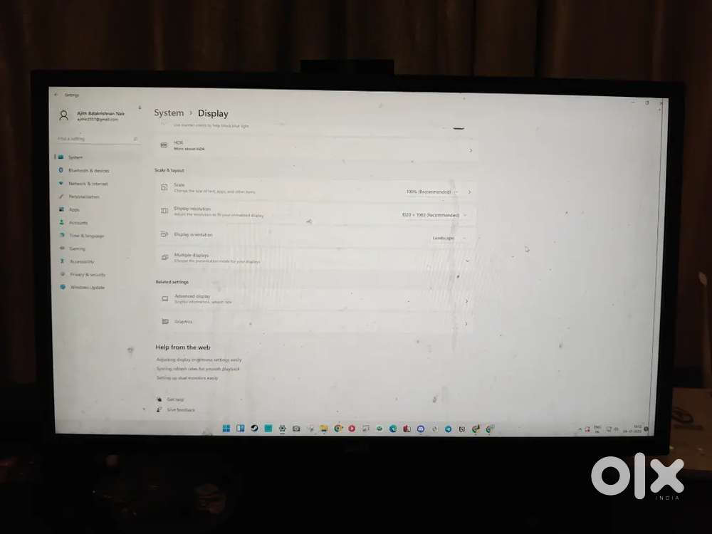 Dell 22 inch monitor 1920x1080