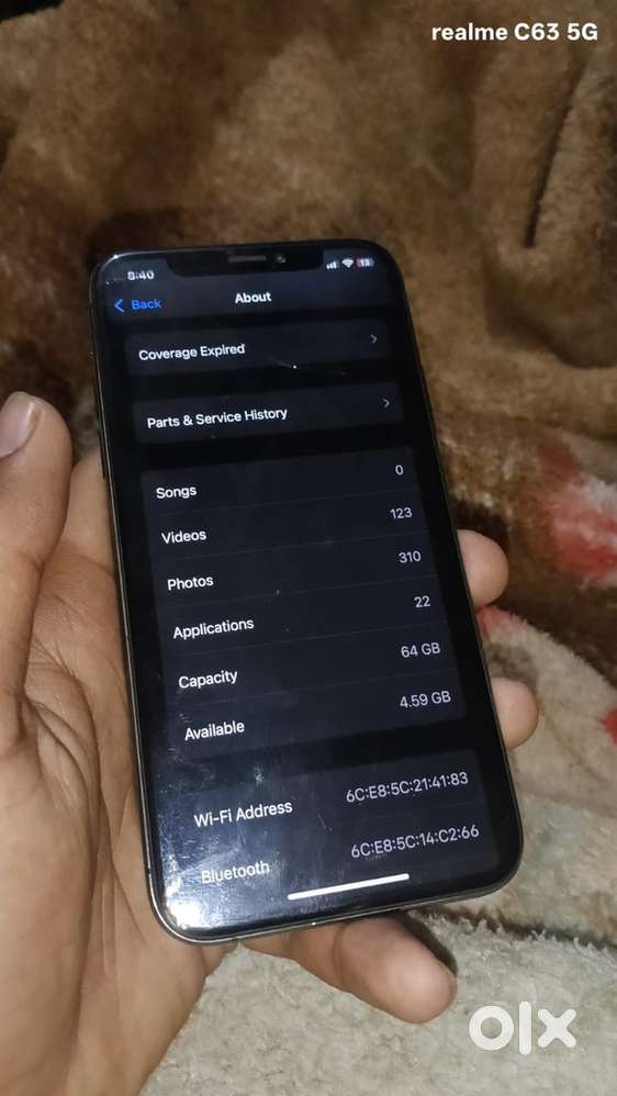 Iphone xs display not change