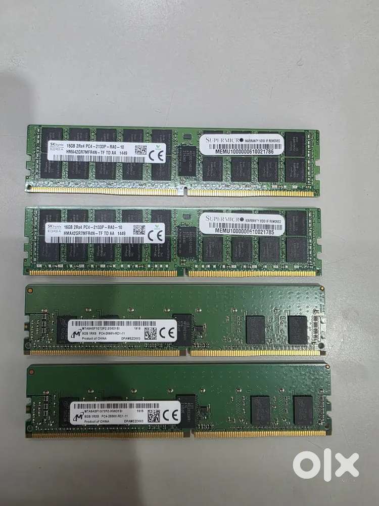 16 GB Server Ram Available.