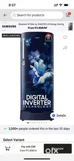 Samsung Fridge 185L