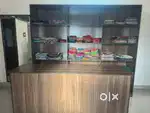 Shelves, Display Table, Cloth Hanger with Wheel & Full Length Mirror