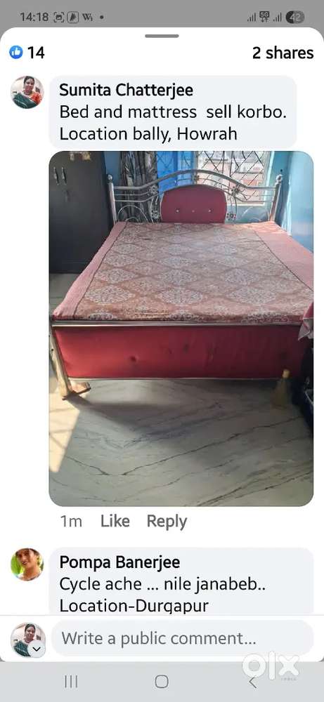 Bed and mattress