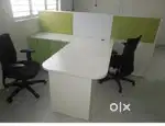 Modular partition with table side cupboard