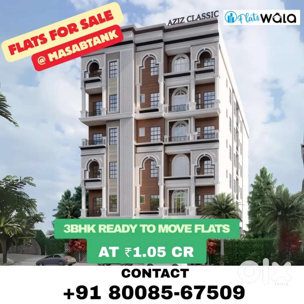 Ready to move 3bhk flats for sale masabtank