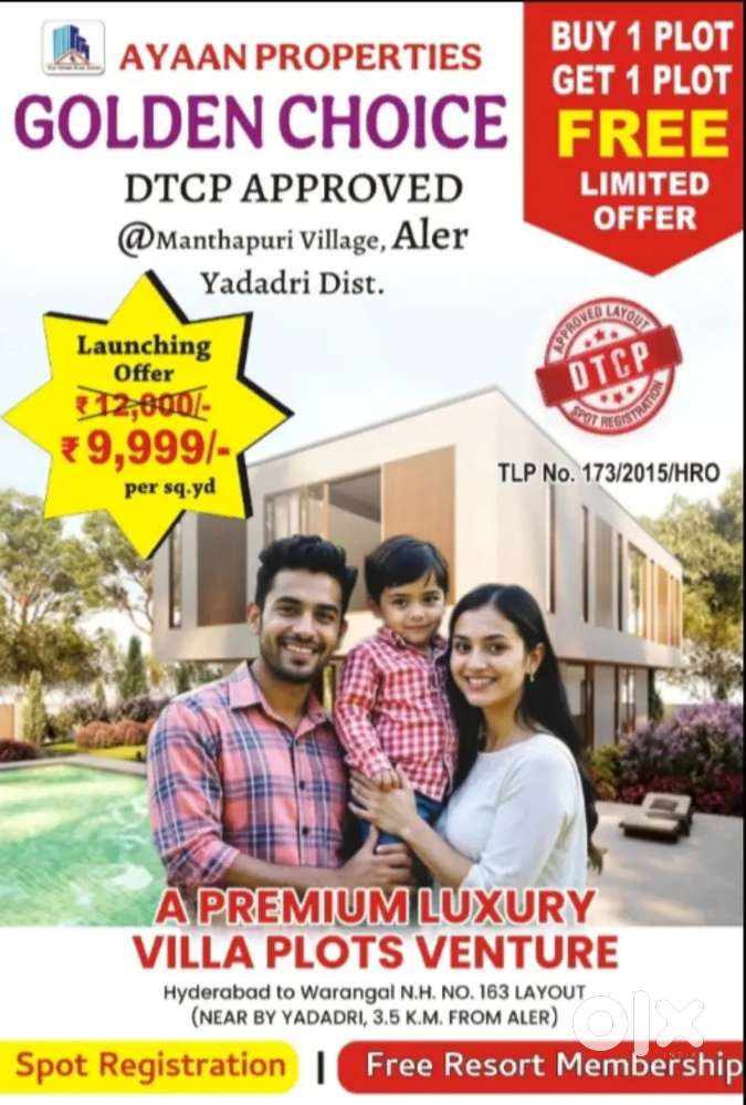 BUY 1 plot get 1 plot free@aler