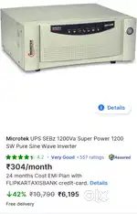 Microtek Inverter SEBz 1200 VA