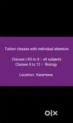 Tuition for all classes