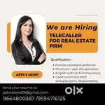 We are hiring Office assistant cum Telecaller for Real Estate Firm