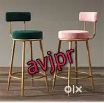 New full height golden frame bar chair cafe chair restaurant furniture