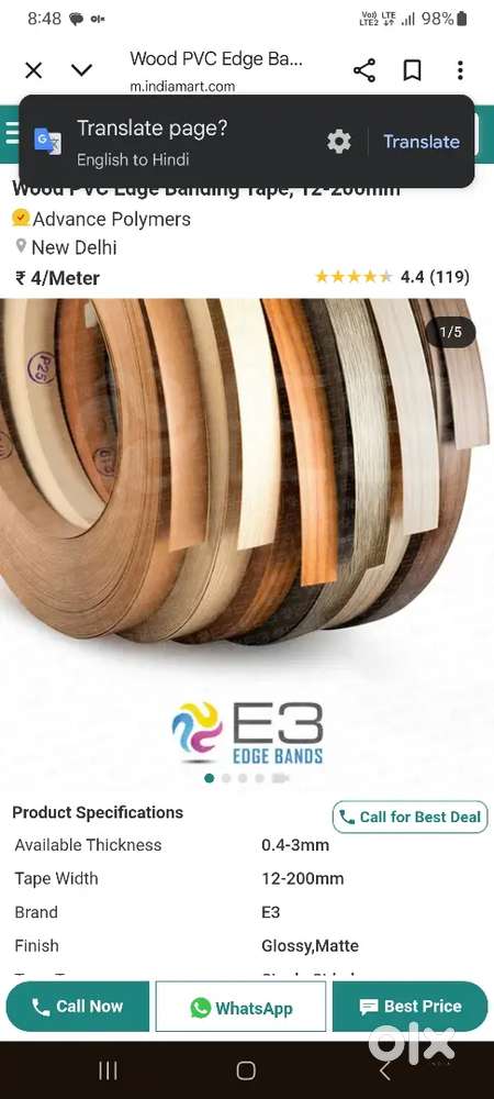 Edge band tape for 40rs per kg