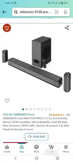 Zebronic soundbar dolby Atmos