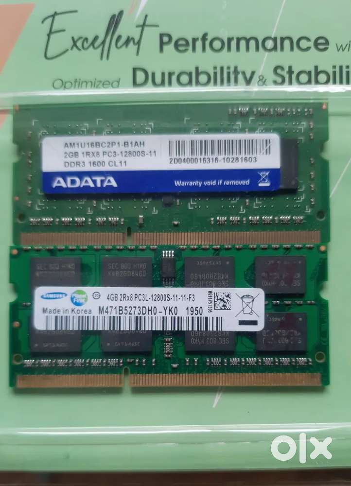 Laptop RAM 2+4Gb DDR3, Very less Price