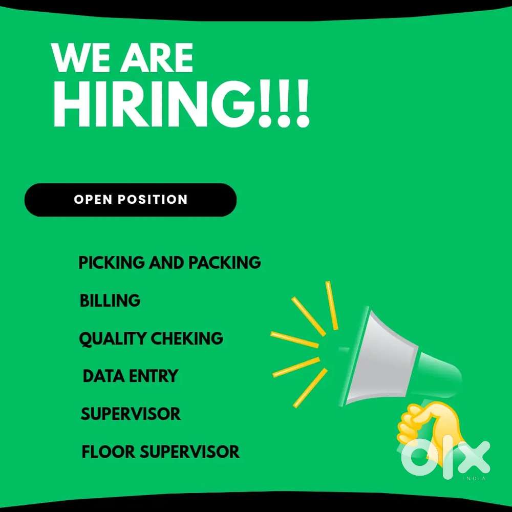 WE ARE HIRING BUILLING EXECUTIVE FOR WAREHOUSE