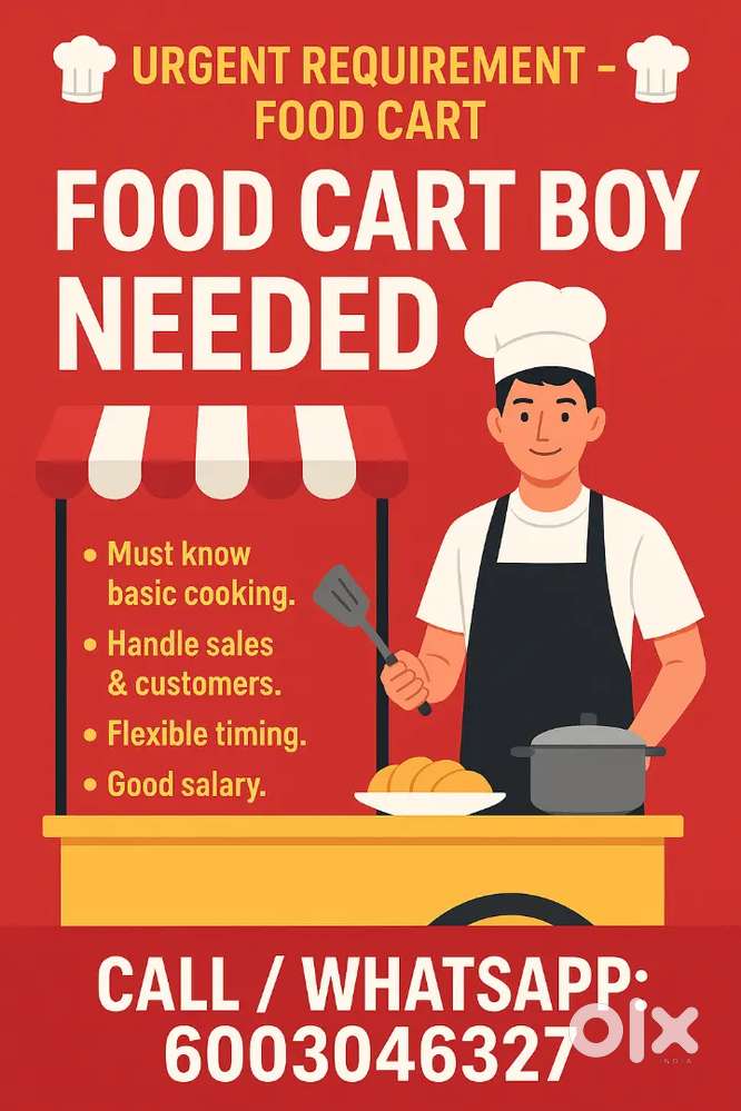 Need a salesboy for foodcart