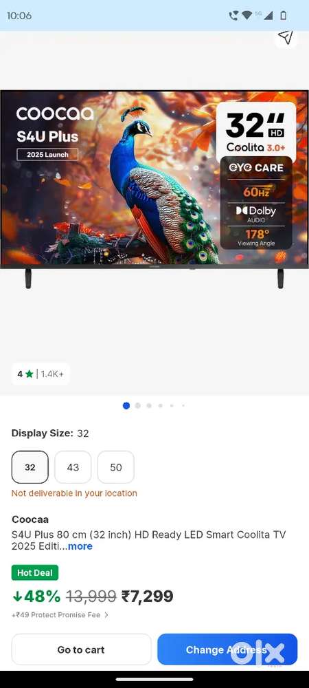 Coocaa 32 inch brand new smart tv