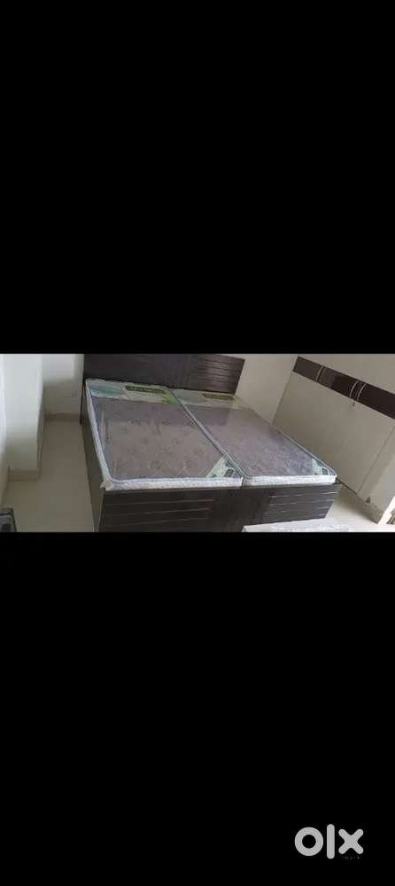 Double bed with box 6/6 delivery available