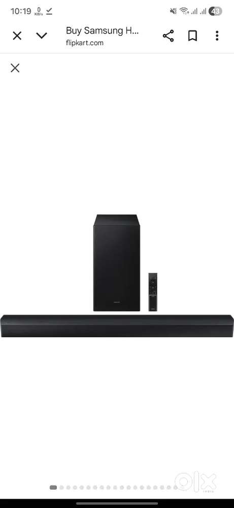 Samsung B65OD soundbar