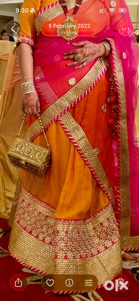 Lehnga choli  pure crape