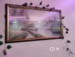 antique scenic landscape golden frame