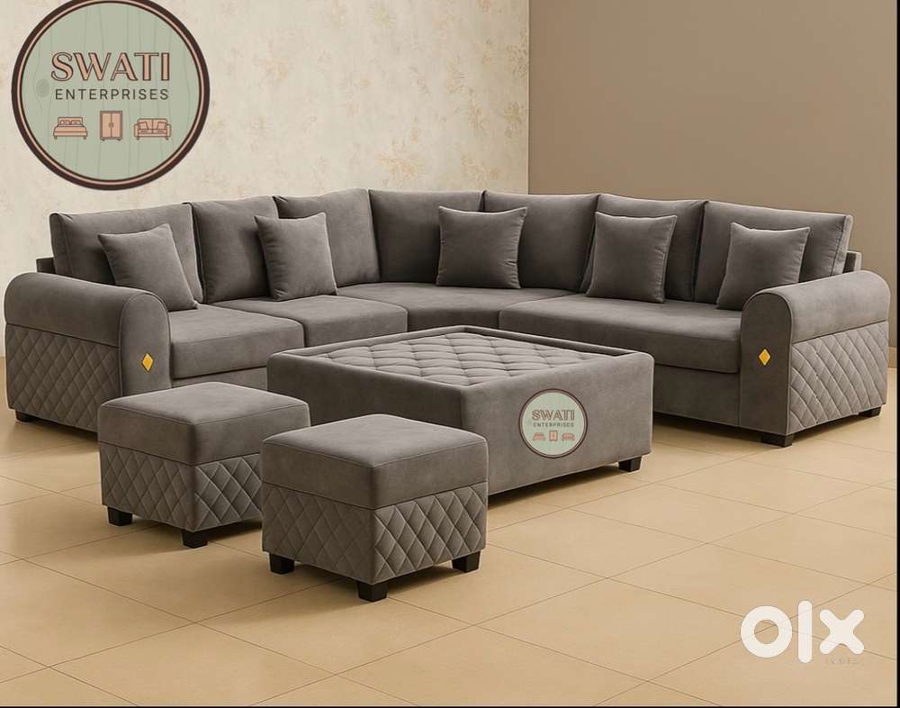 L shape sofa with complete 5 year warranty